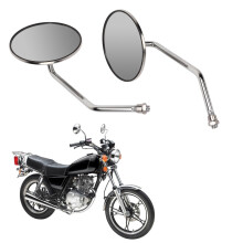 2 Stück Edelstahl-Glas-Rückspiegel GN125