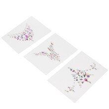 3 Stück Brust-Rhinestone-Aufkleber aus Acryl