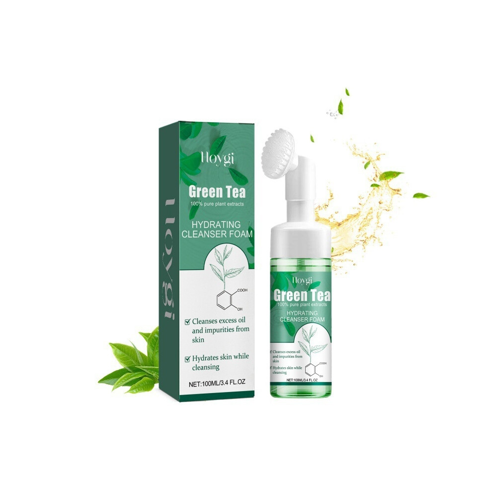(Green tea foam cleanser) Green tea moisturizing series Deep cleansing of facial soft skin whitening skin moisturizing anti-wrinkle essence