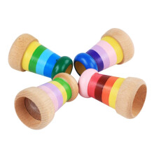 Wooden Kaleidoscope Beech Wood With Rotating Inner Mechanism Educational Toy For Boys And Girls Fosters Creativity
