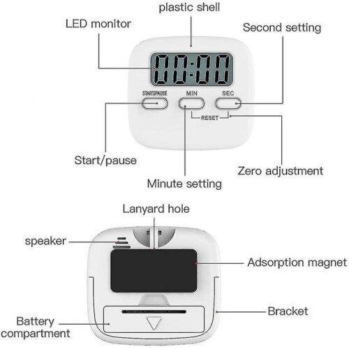 Electronic Kitchen Timer, Kitchen Timer, Digital Kitchen Timer, Kitchen 1