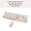 Ergonomic Beige Wireless Combo Round Keys 1600 DPI Mouse Plug & Play 5