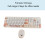 Ergonomic Beige Wireless Combo Round Keys 1600 DPI Mouse Plug & Play 6