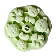 Silicone Bear Shape Baby Food Mold 155x155x30mm Green