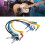 6er-Set Gitarren-Effektkabel 30 cm 6,35 mm 6 Farben 10