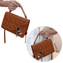 Braune PU-Handtasche Kleine Größe Großes Fassungsvermögen Verstellbar