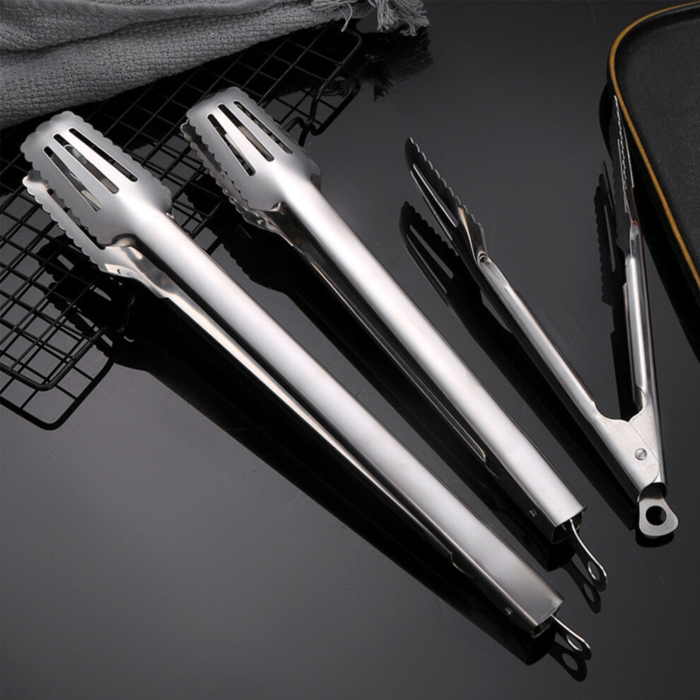 Stainless Steel Food Tongs 25.5cm Slipping-Resistant Buffet Server