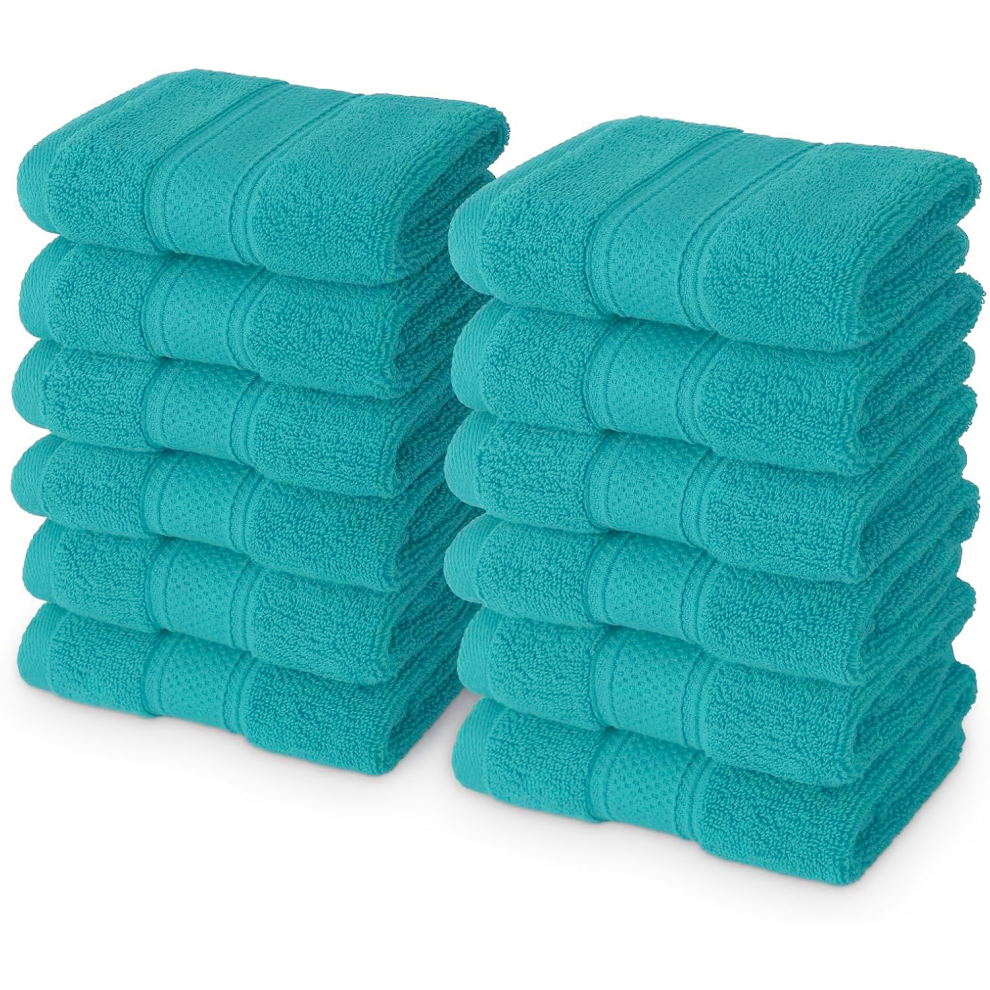 Towelbay 12X Face Cloths Towels 100% Egyptian Cotton Flannels Wash Cloths Towels 500Gsm (Teal) Not,Specified