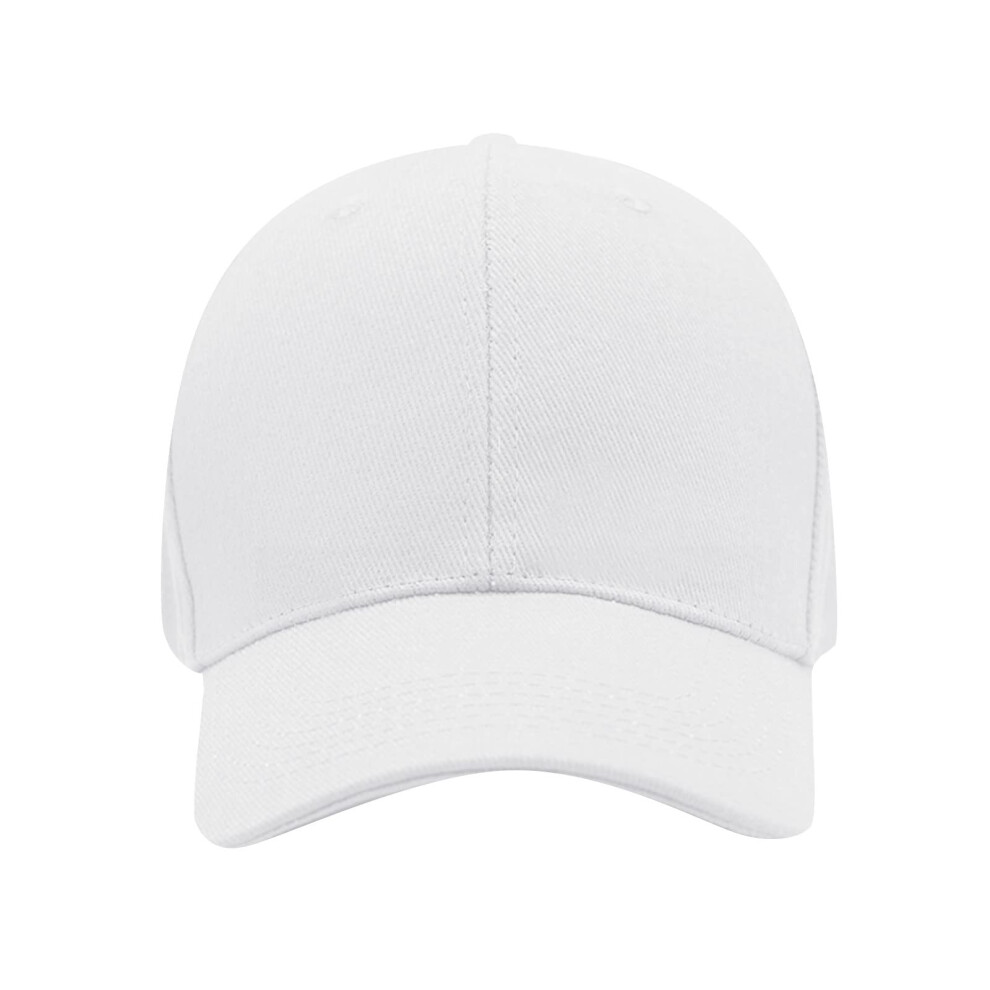 Baseball Cap Cotton Snapback Sun Protection Adult Unisex XL White Vintage Retro Climbing Equipment Cap