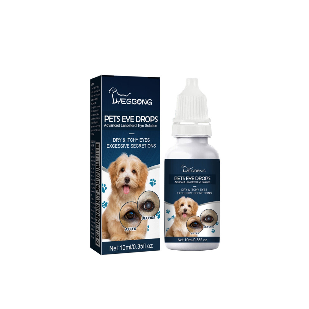 (10ml) Pet eye drops, cats and dogs remove tears, relieve eye itching, gentle cleansing eye drops