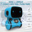 (Blue) Kids Robot Toy, Interactive Smart Talking Robot With Voice Controlled Touch Sensor Speech Recognition, Birthday Gifts 4