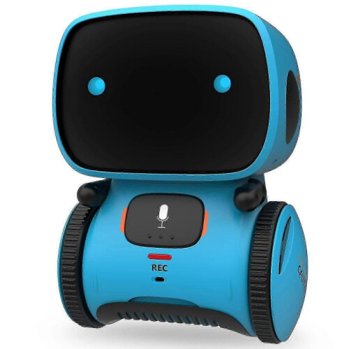 (Blue) Kids Robot Toy, Interactive Smart Talking Robot With Voice Controlled Touch Sensor Speech Recognition, Birthday Gifts