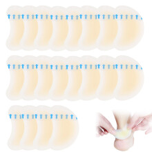 Gel Plasters Pack of 20 Blister Pads, Invisible Waterproof Hydrocolloid Patches for Toes, Forefoot and Heel Pain Relief