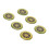 6 Stück Handy-Schutzaufkleber Gold 2,9 cm 5G 14