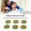 6 Stück Handy-Schutzaufkleber Gold 2,9 cm 5G 4