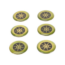 6 Stück Handy-Schutzaufkleber Gold 2,9 cm 5G