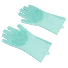 Grüne Silikon-Grooming-Handschuhe 33  15 cm / 13,0  5,9 Zoll