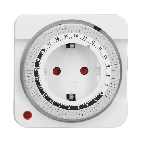 Zeitschalt-Steckdose Mechanisch 16A 24h 15min Kupfer PC 1