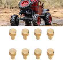 Zuverlässige Messing RC-Sechskantmutter 8 Stück für Axial SCX24 1/24 Maßstab RC-Truck Radverriegelung
