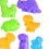 Kids Play Sand Set 10.6oz Colored Safe Dinosaur Imagination Stimulate 5