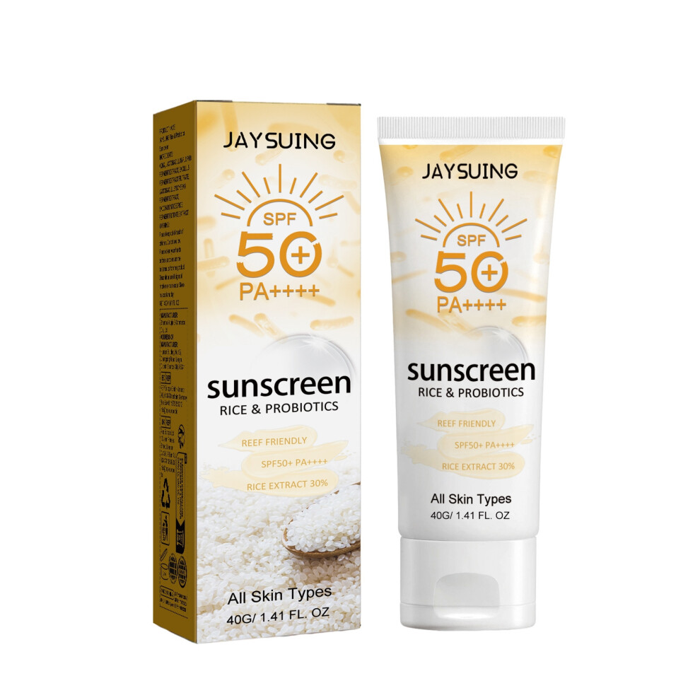Cream (40G) Probiotic Rice Organic Protective Facial Body Outdoor Protection Against Uv Protection Without Greasiness