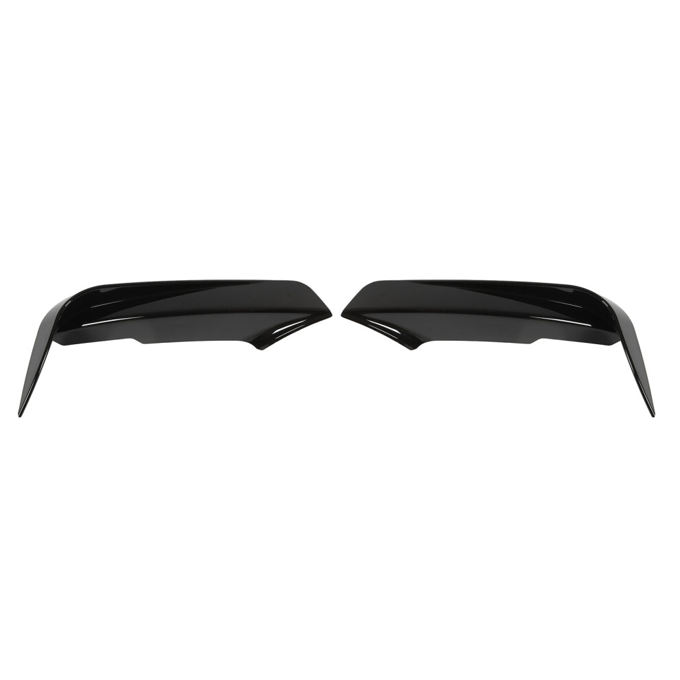 2Pcs Front Bumper Vent Canard Splitter Left Right Black 9121376296901