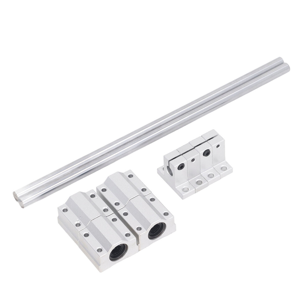 Linear Rail Guide With 4 Slide Blocks, 10Â550Mm, Carbon Steel 8741338144418