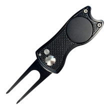 Golf Divot Tool Green Stainless Steel Robust Putting Alignment Tool Portable Premium With Ball Marker Golf Accessories