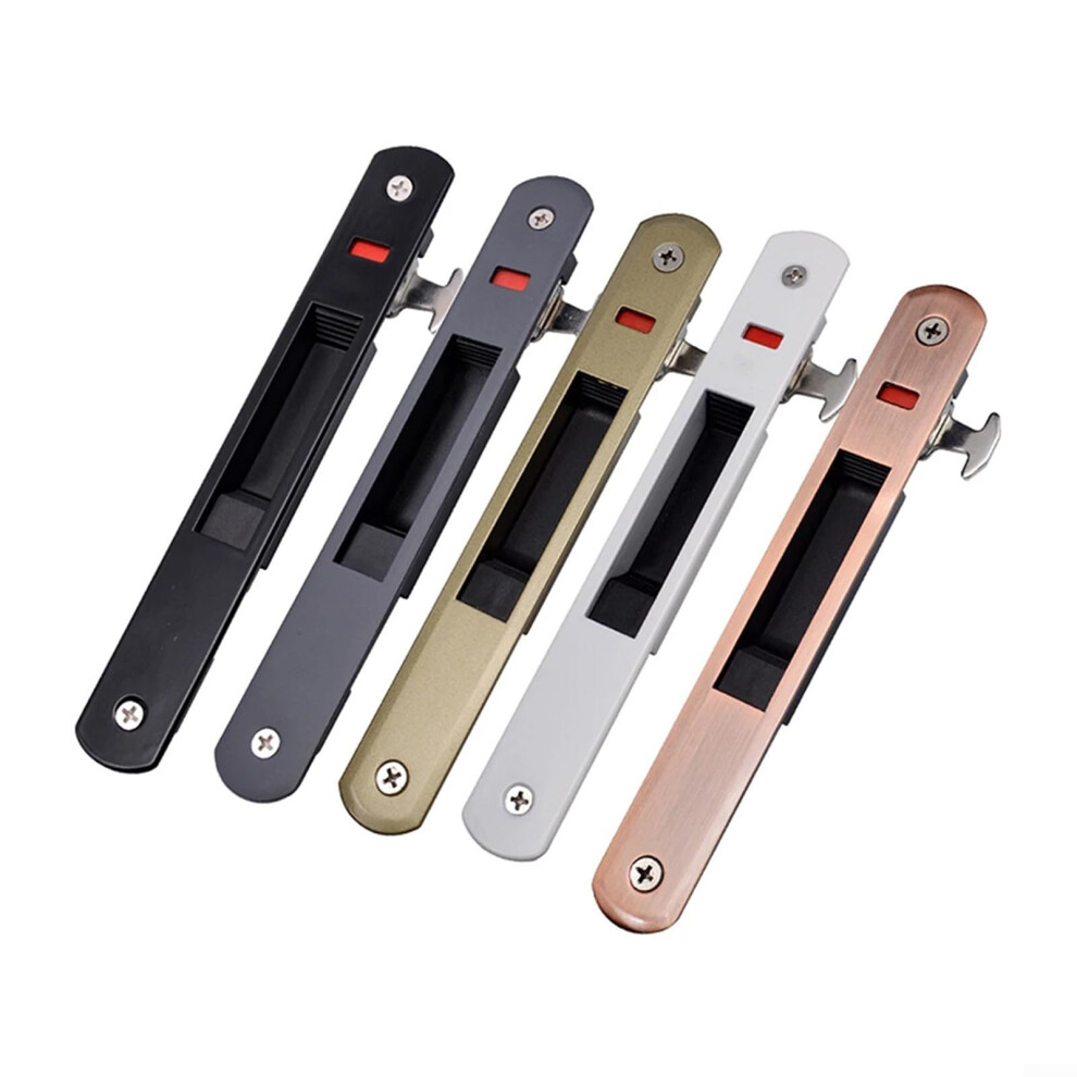 Schiebetã¼Rschloss Zinc Alloy Sliding Door Lock - Secure Installation, Gray Finish, Home Use, Compatible With Sliding Doors 6276012303925