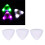 3 Pcs LED Guitar Pick White Green Purple Light Up 12