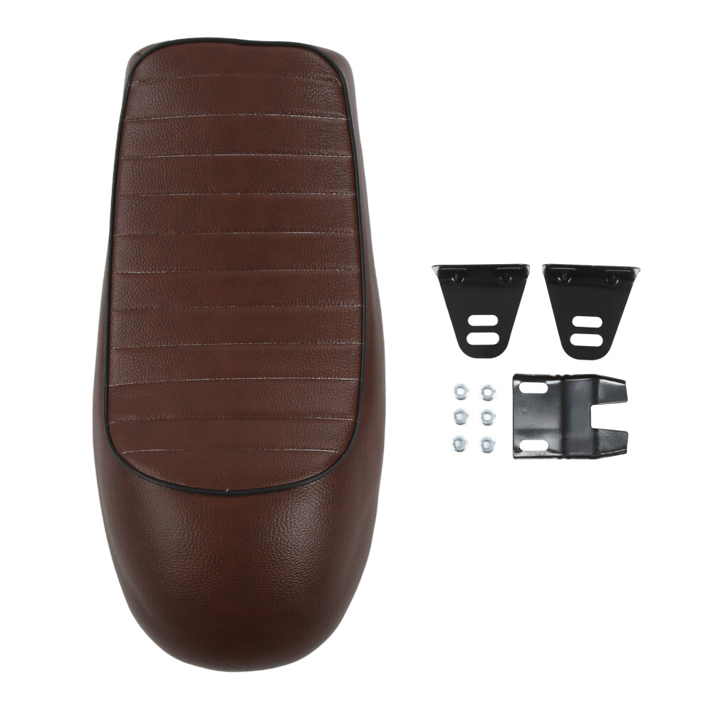 Motorcycle Seat Cushion Hump Shape Vintage Brown 9121376297403