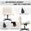 Homcom (Cream) HOMCOM Linen Criss Cross Legged Office Chair with Tilt Function 6
