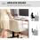 Homcom (Cream) HOMCOM Linen Criss Cross Legged Office Chair with Tilt Function 7