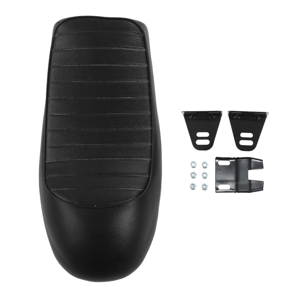 Motorcycle Seat Cushion Hump Shape Vintage Black 9121376297564