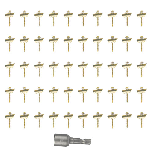 50PCS Galvanized Fence Fastener Nails with Rubber Washer 2 Inch Size 2