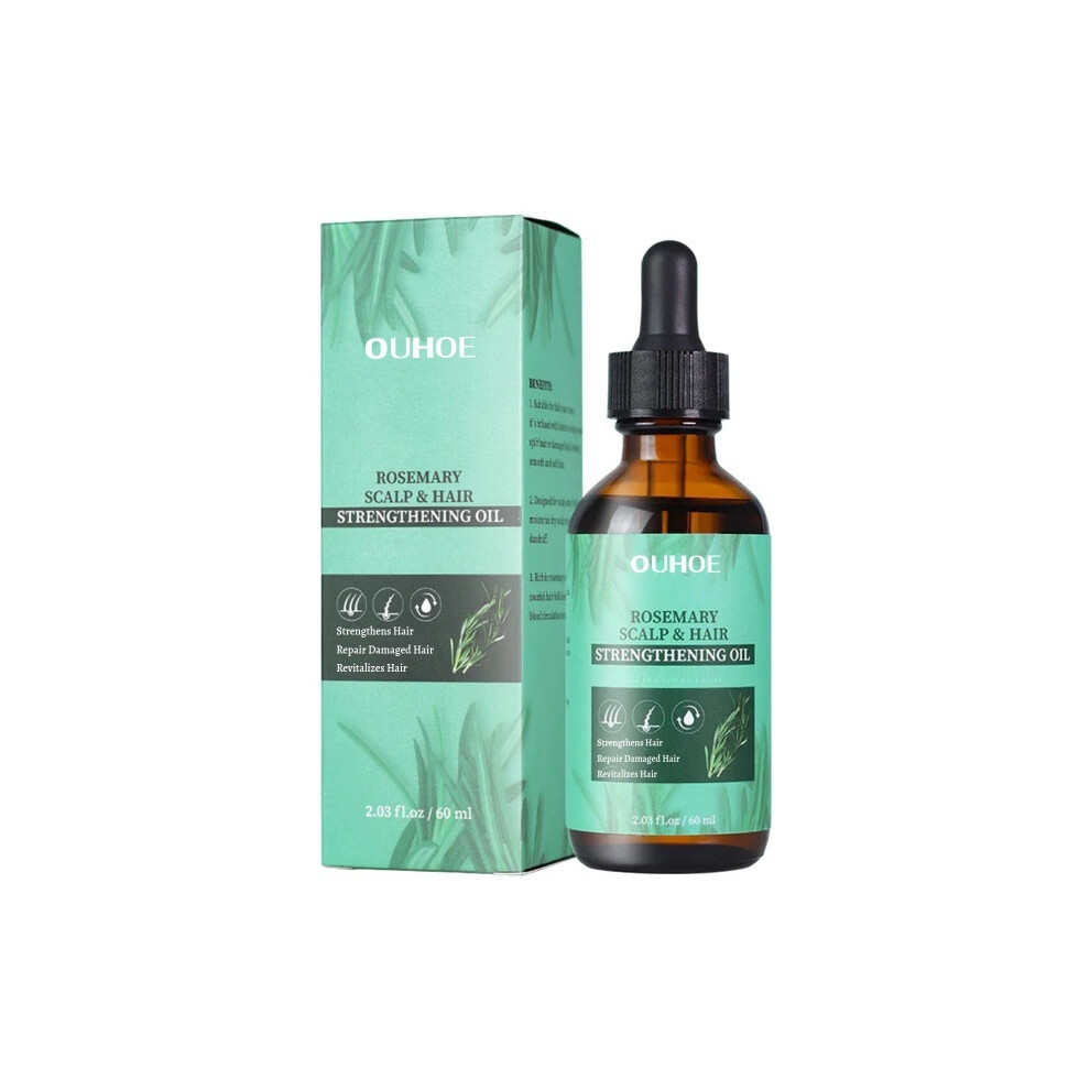 (60ml) Rosemary Hair Care Essential Oil Gentle Nourishing Hair Shiny Care Hydrating Soft Hair Care Essential Oil