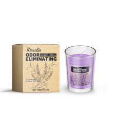 (120g) Lavender aroma candles, long-lasting fragrance, gentle ingredients, one room with fragrance, comfortable and purified odor, romantic atmosphere