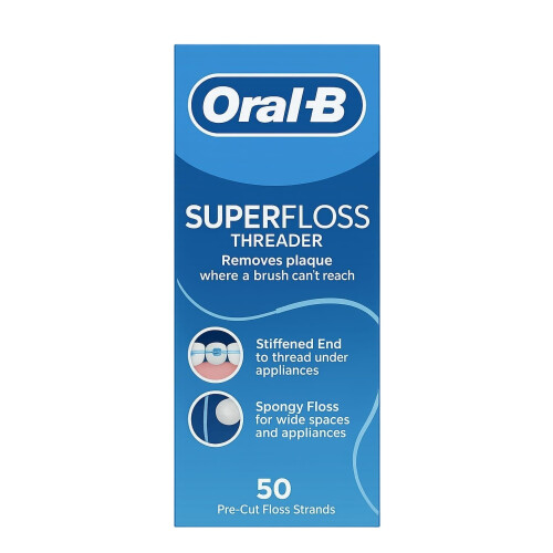 Oral-B Oral-B SuperFloss Threader Dental - 50 Pre-Cut Floss Strands X 6 1