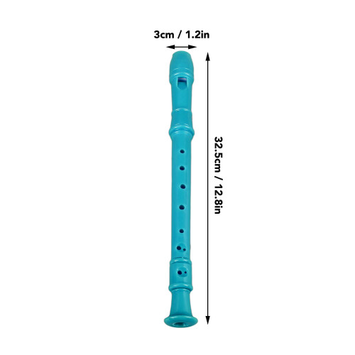 Cyan 8-Hole Soprano Recorder ABS Flute for Kids Classroom Performance 1