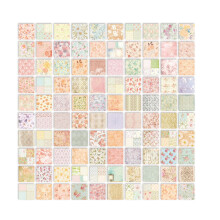 200 Sheets Scrapbook Paper Flowers Plants 70x70mm DIY Crafts