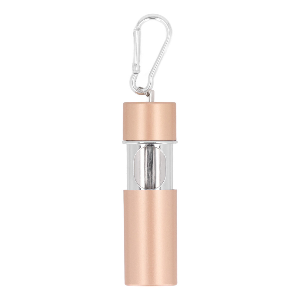 Gold Mini Portable Zinc Alloy Pocket Ashtray With Carabiner Â 32X17x85mm,