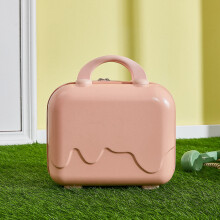 14in Pink ABS Travel Luggage Hard Shell Carry-On with Anti Slip Feet
