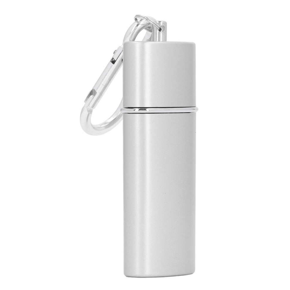 Discreet Zinc Alloy Portable Ashtray Keychain with Carabiner – Odor-Free, Compact Pocket Ashtray