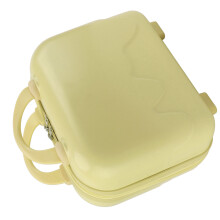 14in Yellow ABS Small Travel Hand Luggage, 11.8x9.8x5.9in