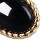 Exquisite Vintage 18K Gold Copper Black Agate Ear Stud Earrings 9