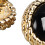 Exquisite Vintage 18K Gold Copper Black Agate Ear Stud Earrings 5