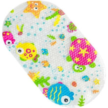 Bathtub Bath Mat - Cartoon Printed Baby Bathtub Mat, Anti-Slip Tub Mat & Mildew Proof Shower Mat with Strong Suction Cups for Baby Kids HG