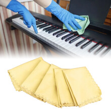 Durable 5PCS Yellow Cotton Cleaning Cloth Set for Musical Instruments