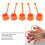 5 Stück Silikon-Finger-Übungsgeräte 75 Pfund orange 6