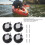 Track Star Kayak-Montagebasis Rund Schwarz 4 Stück 10
